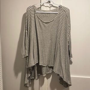 Free people striped 3/4 sleeves